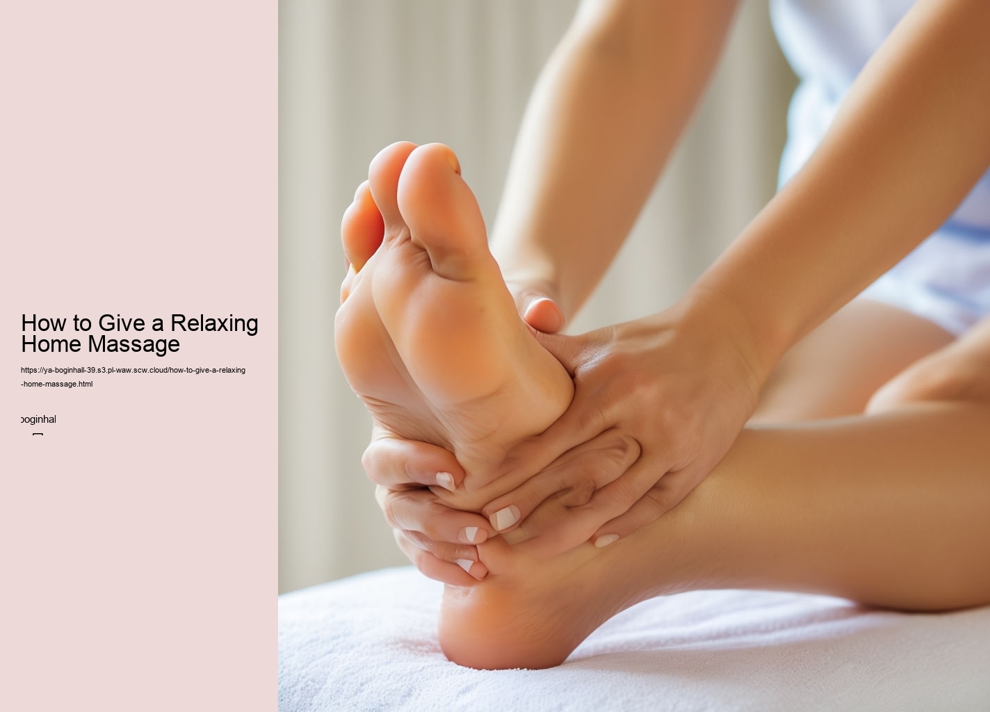 How to Give a Relaxing Home Massage