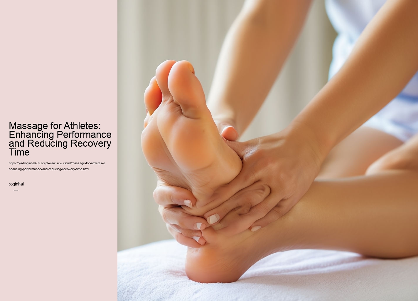 Massage for Athletes: Enhancing Performance and Reducing Recovery Time